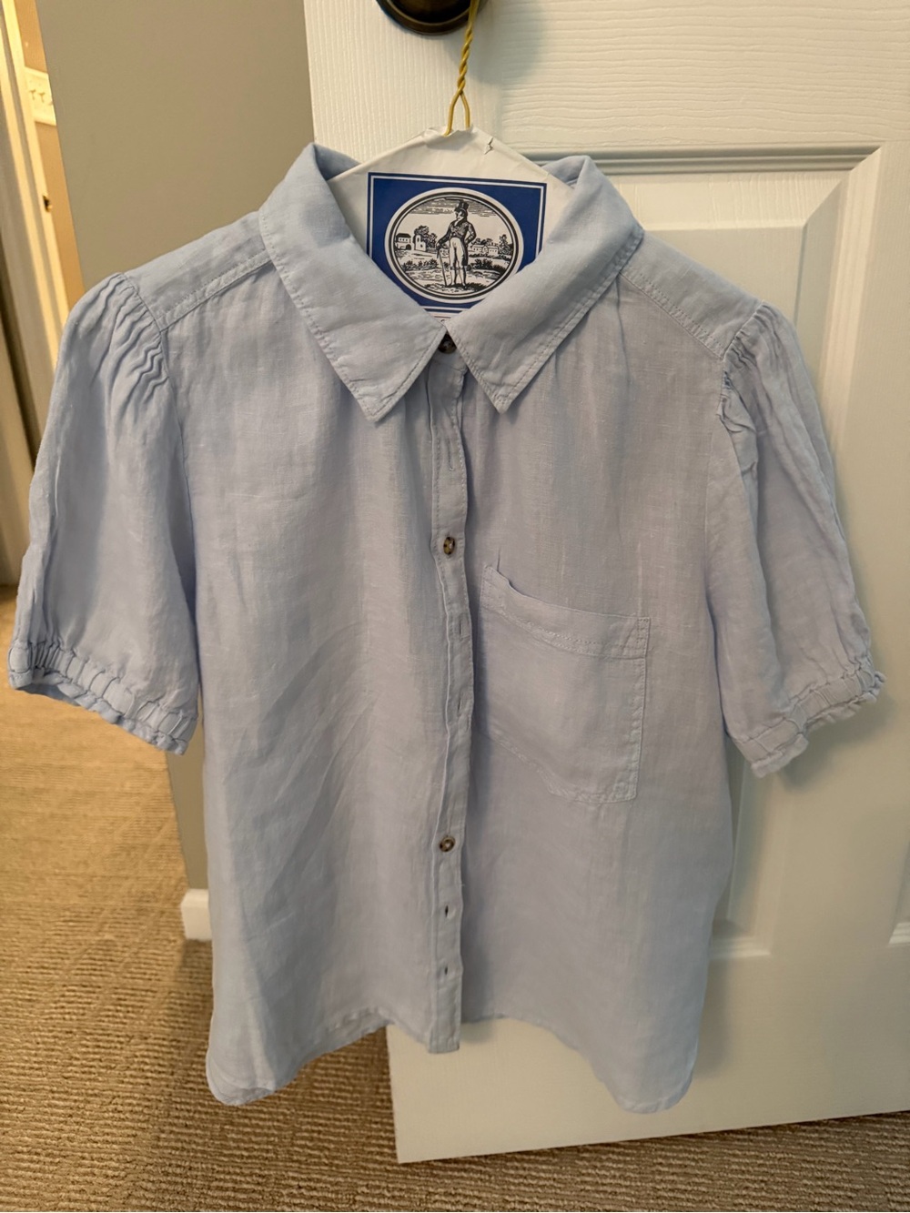 Pilcro Light Blue Short-Sleeve Button-Down Shirt